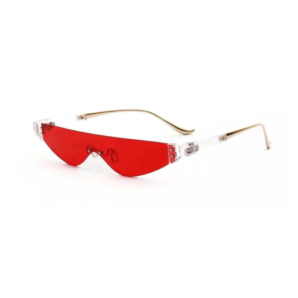 

sunglasses 2019 semi-metallic triangle cat glasses man transparent and colorful vintage sunglasses woman