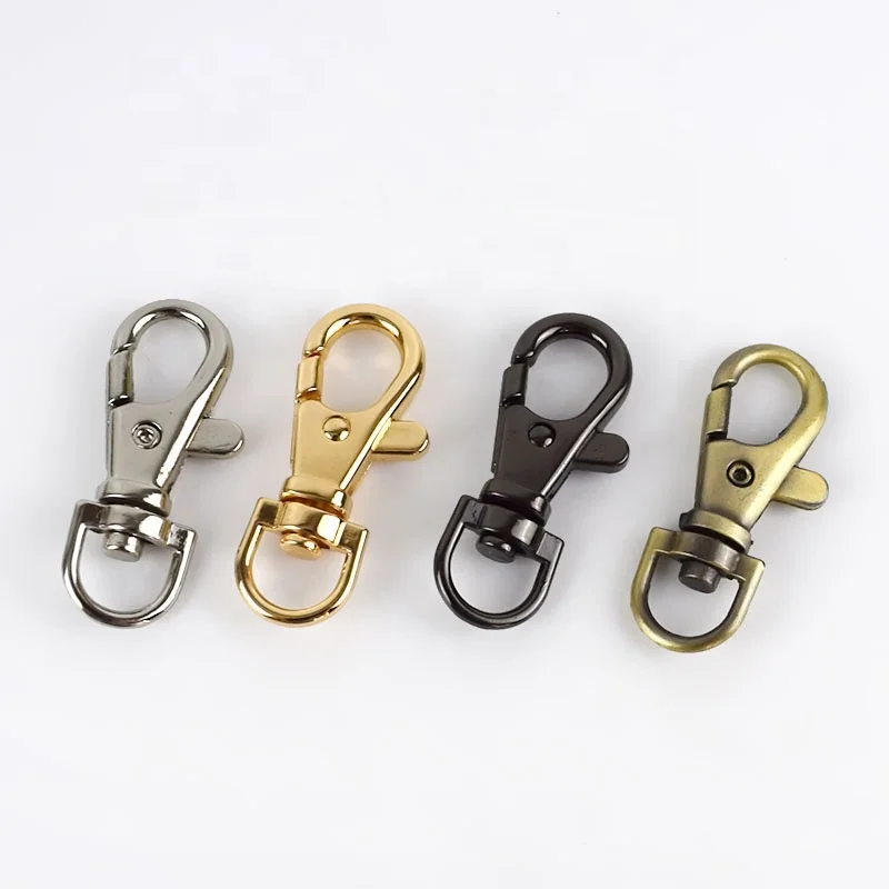 

Meetee F3-35 9mm Alloy Hook Buckle Accessories Bag Chain Connector Dog Buckles Strap Rotating Lobster Clasps Snap Hook Hardware