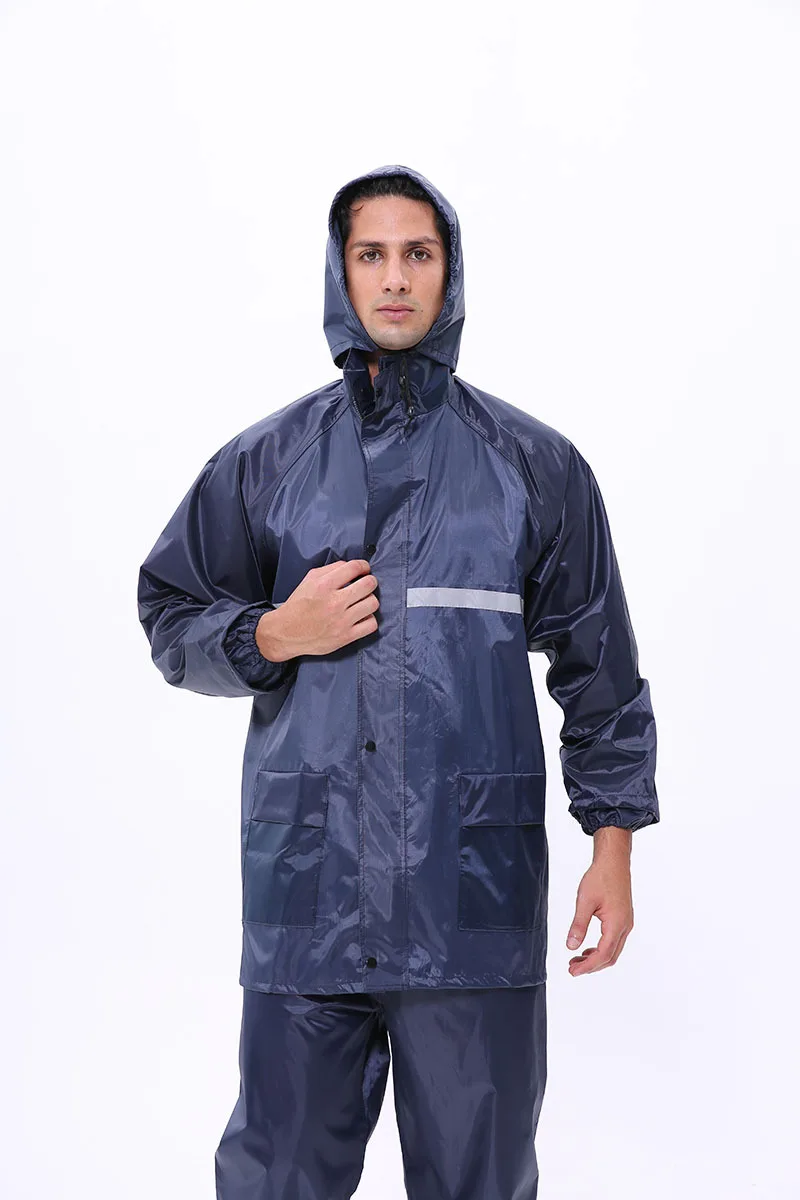 3m标志rainfreem反映雨衣pvc/pu涂层雨衣带尼龙反射男式雨衣