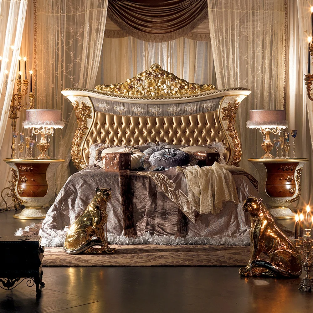 latest italian royal baroque style classic luxury wood carving bedroom furniture designs