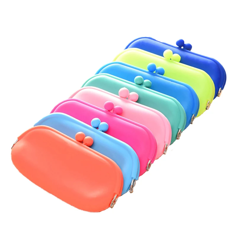 

Cosmetic Bag Multifunctional Glasses Bag Pen Holder Bag Custom Silicone Coin Purse, Picture color