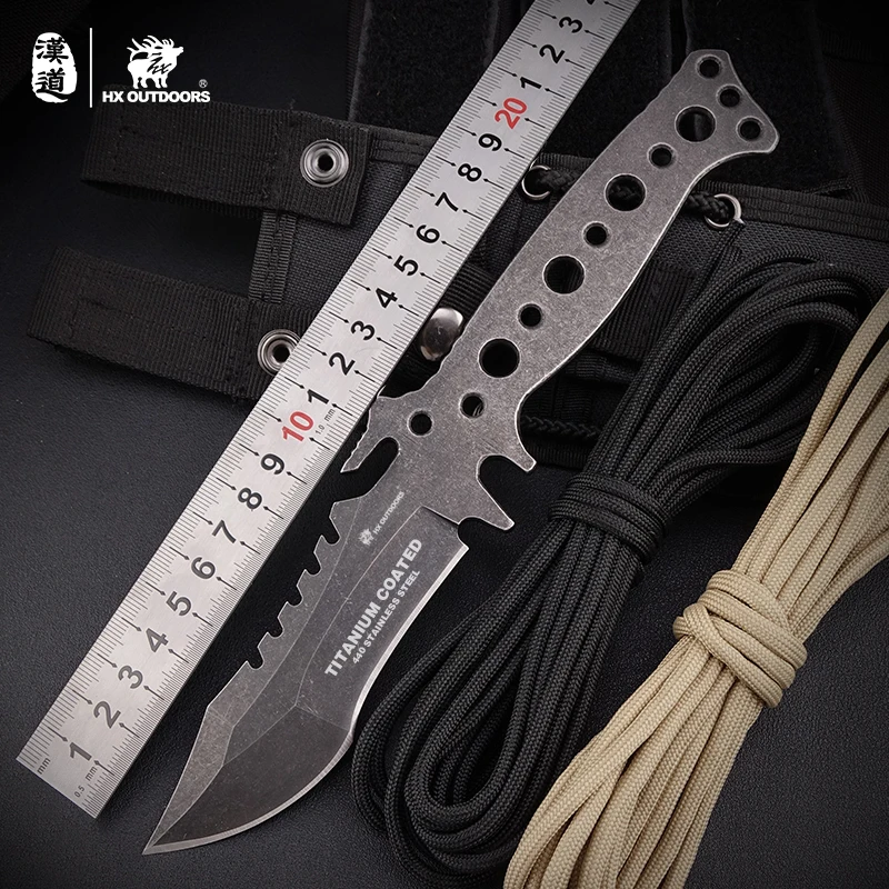 

Stone Wash Fixed Tactical Knife HX OUTDOORS Diving Knives Outdoor Tool Camping Hunting Knife