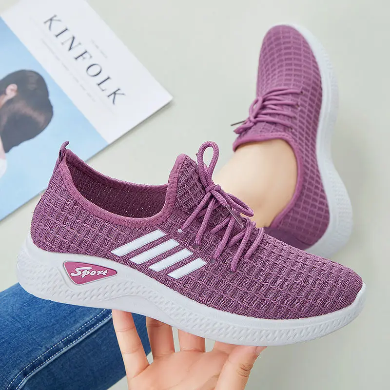 

2021 new Mesh casual shoes women's cheap wholesale sneakers