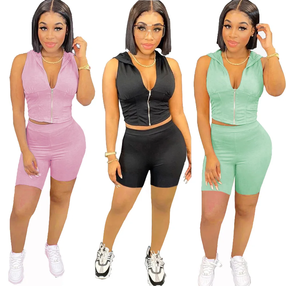 

KX-AG8032 Hot selling top quality casual hoodie night club split zip pant women clothing two piece set