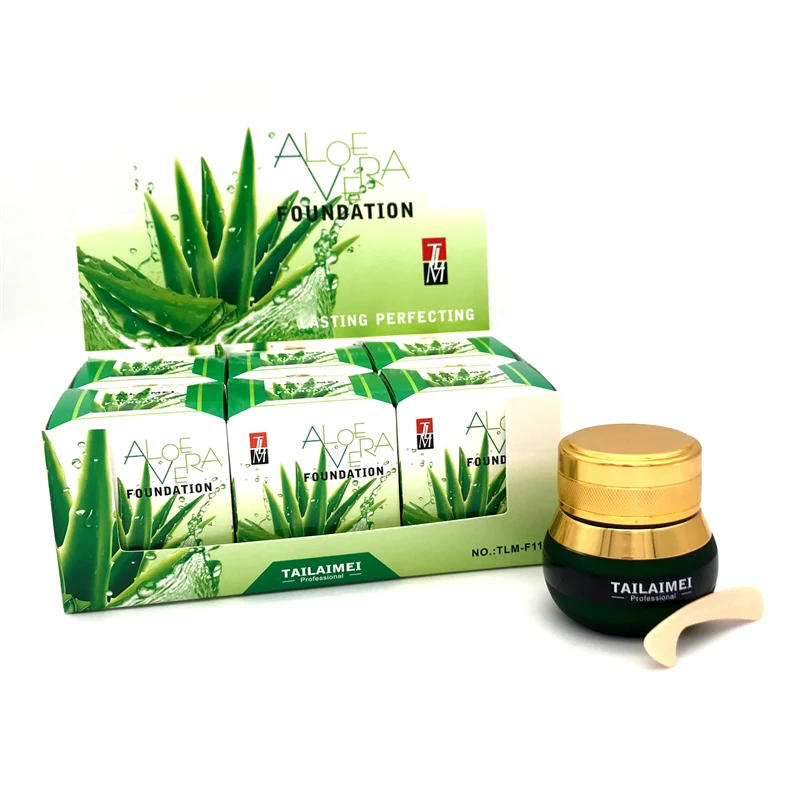 

High Quality Aloe Vera Foundation Easy Cover Makeup Private Label Waterproof Lasting Face Cream Perfecting Foundation Liquid, 3 colors