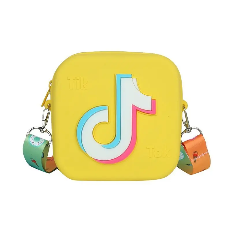 

waterproof tik tok silicone princess purse mini cartoon cute handbags little girl purses kid jelly bag, 6 colors