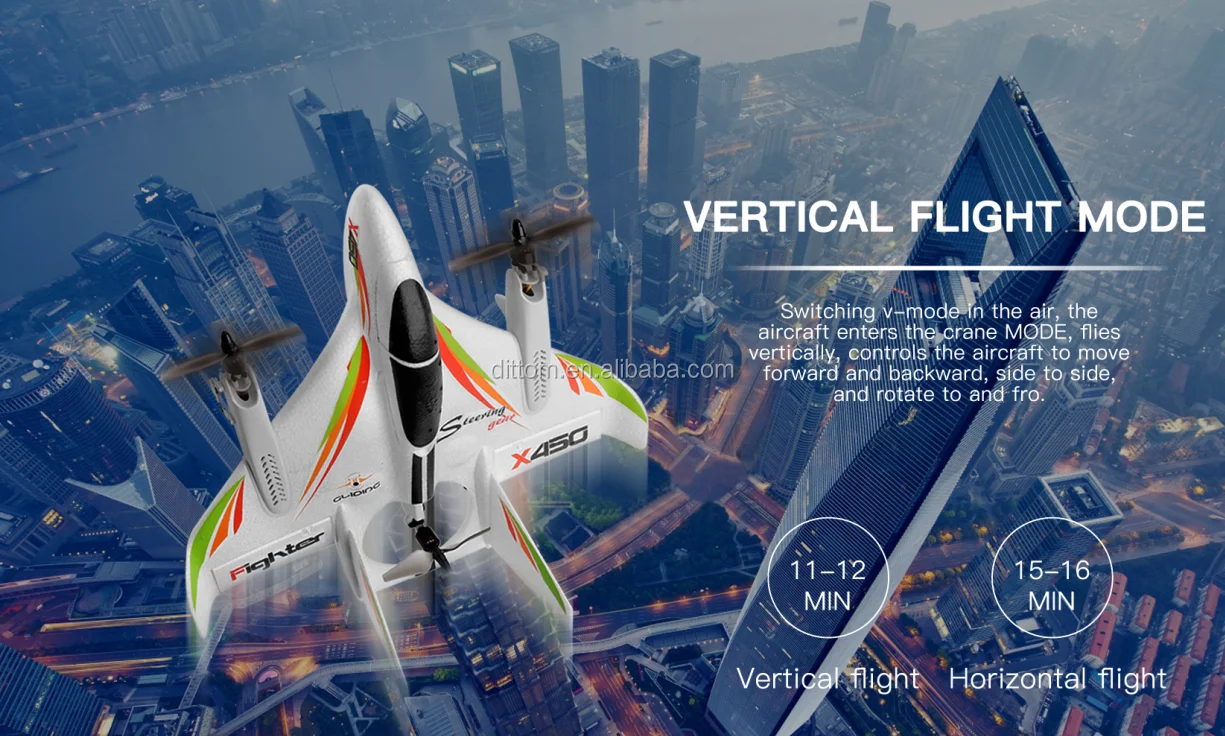 xk x450 vtol 2.4 g 6ch epo