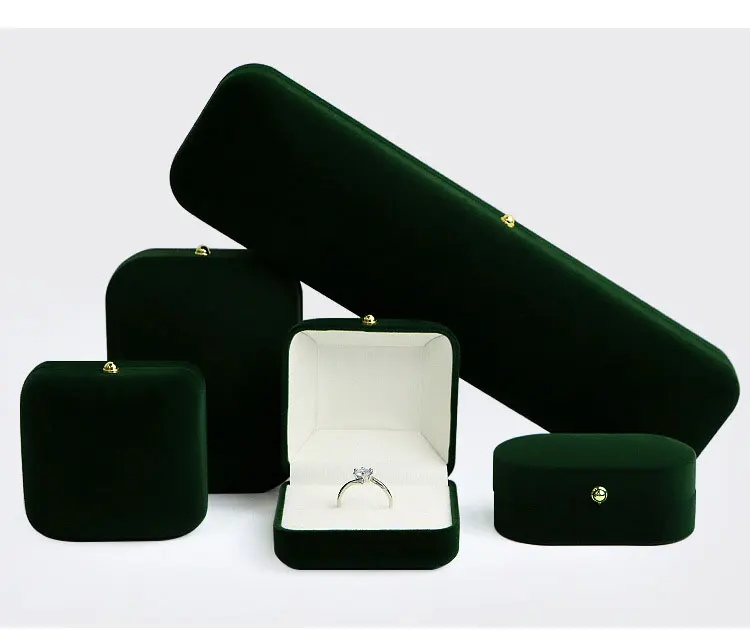 

Custom velvet Set Box Jewelry Box earring Ring couple ring Luxury Velvet box Jewelry Packaging With Logo can Custom Logo/Travel