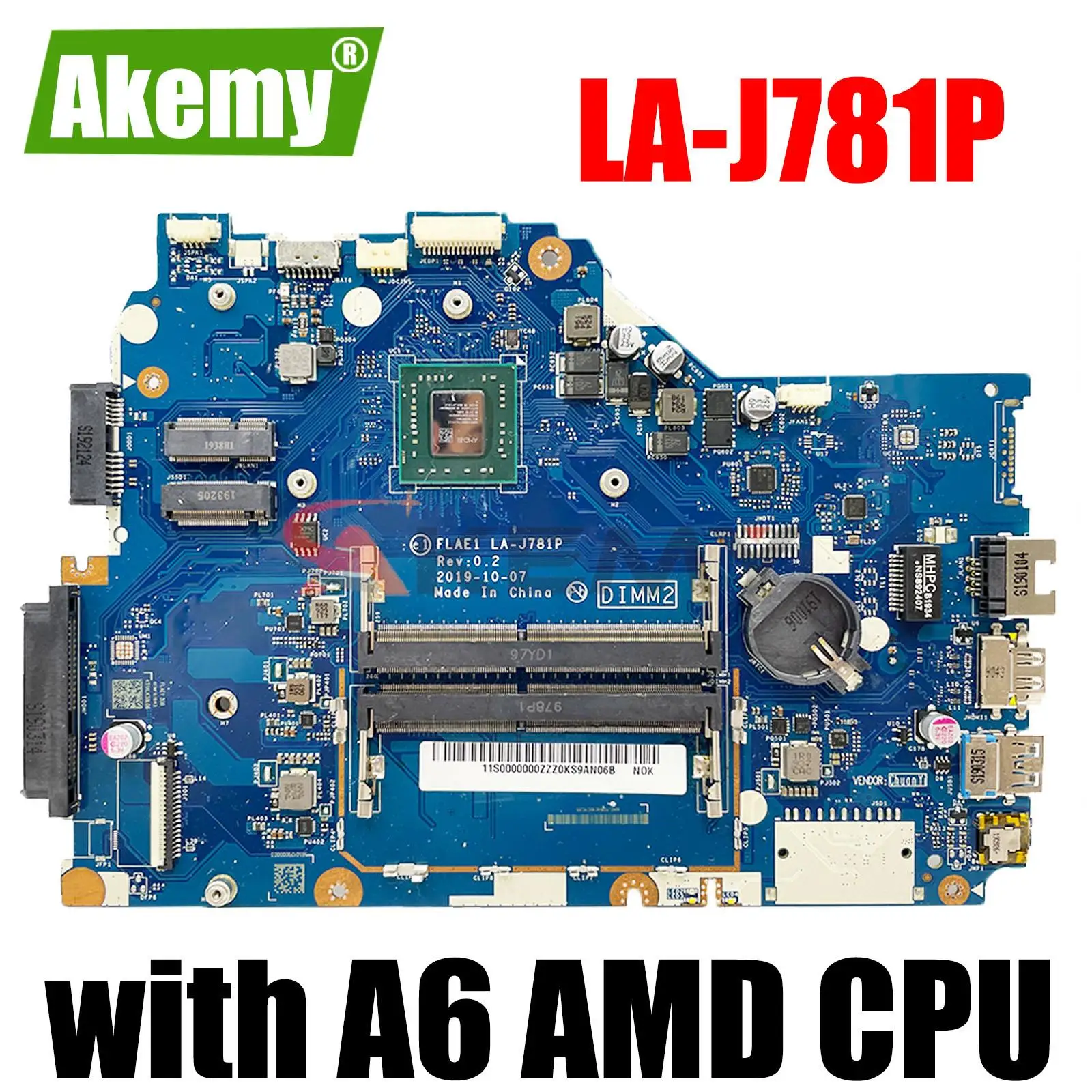 

LA-J781P motherboard for Lenovo E41-45 Laptop motherboard with A6 AMD CPU 100% TEST OK original