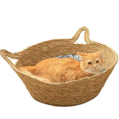 

Amazon hot sale custom summer cool nest general web celebrity cat nest house villa bed ice pad pet bed