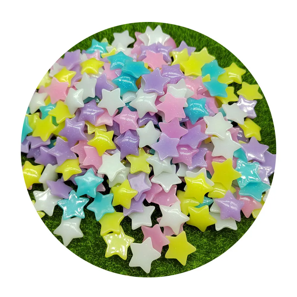 

Wholesale Cute Solid Color Star Flatbacks Resin Cabochons For Phone Deco Hairbow Diy Craft Making