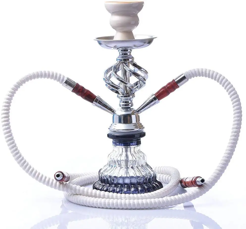 

Arab Hookah Set Shisha Smoking Party Set with 2 Pro Lounge Hoses Arab Hookah, Silver