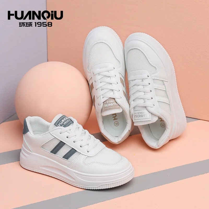 

HQY-QR02-1 HUANQIU Anti Slippery Breathable Ladies Sneakers Casual Shoes for Ladies, Picture shows