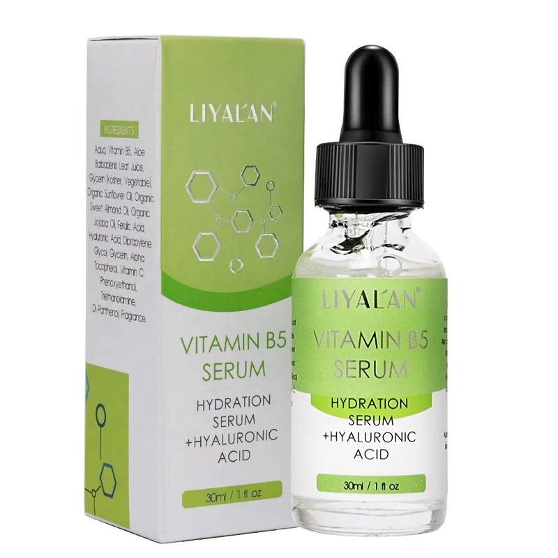 

LIYLAN Private label Skin Repair Hydrating Whitening 100% Pure Vitamin B5 Serum With Hyaluronic Acid, Transparent