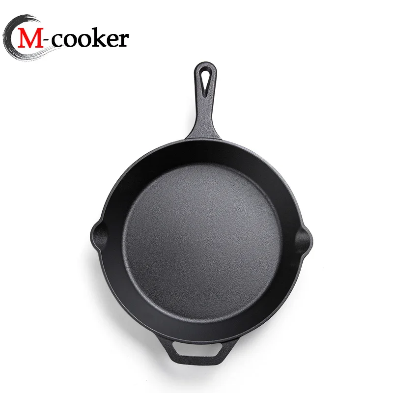2020 Kitchen Skillet Pans Preseasoned Cast Iron Cookware Sets/ 12 Inch