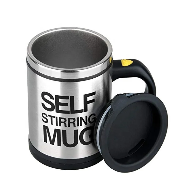 

Wholesale Portable Custom logo automatic mixing cup stainless steel tumbler self stirring coffee mug