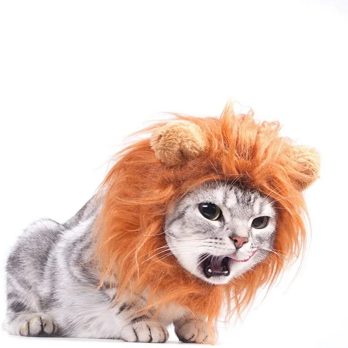 

Wholesale Rugged Style Halloween Cat Costume Adorable Adjustable Fancy Lion Mane Costume for Cats and Dogs, Brown