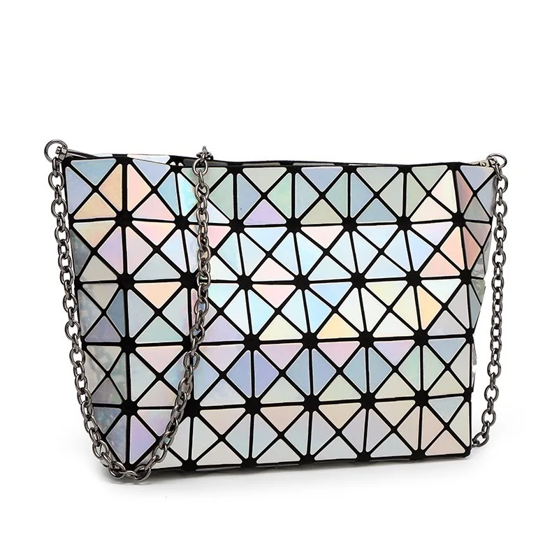 

Purses Luminous Purses Makeup Bag Wallet Rhombus Geometric Shoulder Handbags/