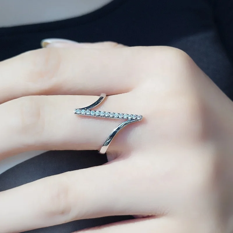 

Original Design Geometric Rings for Women Simple Temperament Zircon Stone OL Style Personality Jewelry
