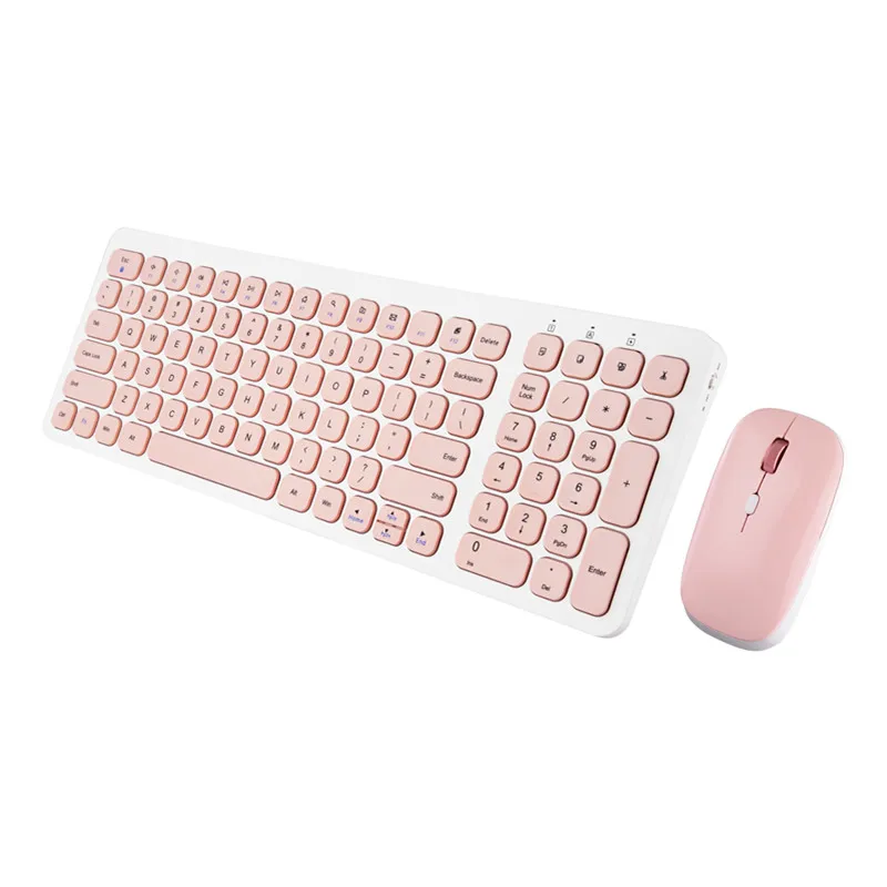 

wholesales slim wireless keyboard computer accessory 99 keys 2.4G wireless keyboard and mouse set for tablet pc office