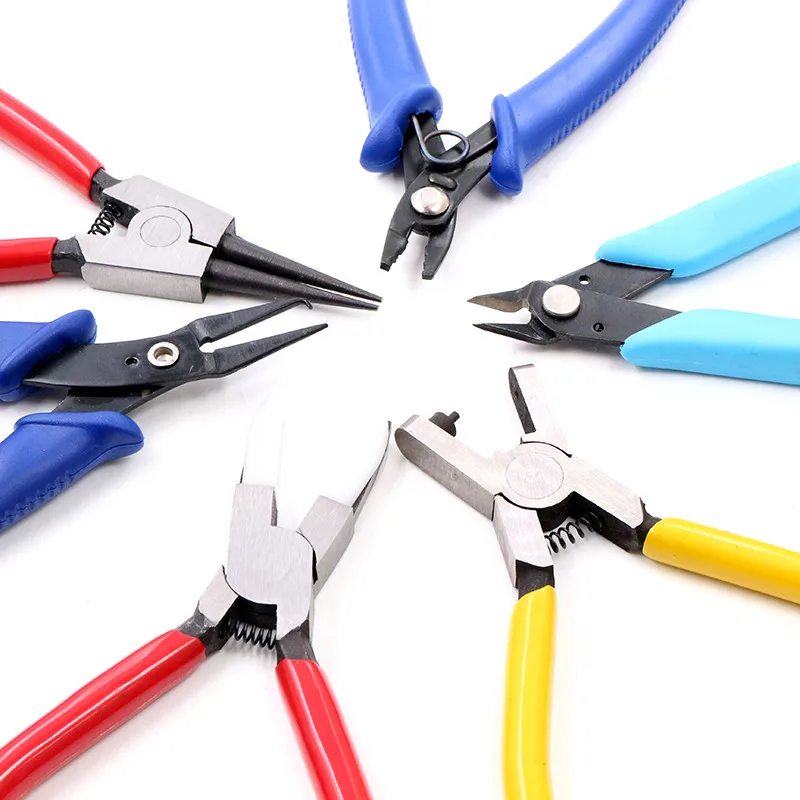 

Multifunction Split Ring Opener Pliers Jewelry Beading Crimping Crimper Pliers Tool With Mini Diagonal Pliers DIY Hand Tools, Multi-colors