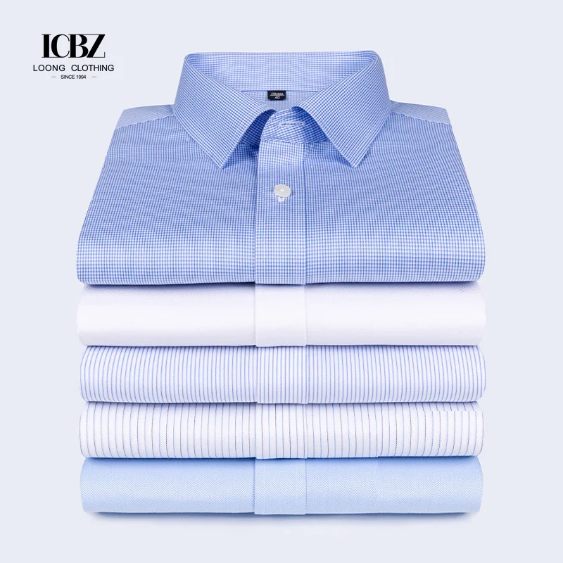 Spanish Style 100% Cotton DP Ready-made Garments No Ironing Custom Shirt Dress Wholesale Long Sleeve Men's Dress Shirts