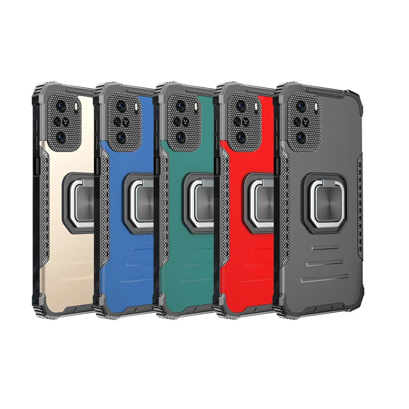 

High Quality Aluminum Alloy + Soft TPU Shockproof With Ring Stand Armor Back Covers For Xiaomi Mi 11X 11i 5G Phone Case