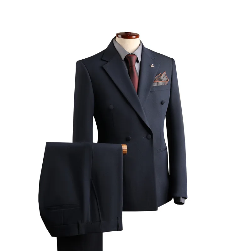 Casual Coffee Suit Set Button Closure