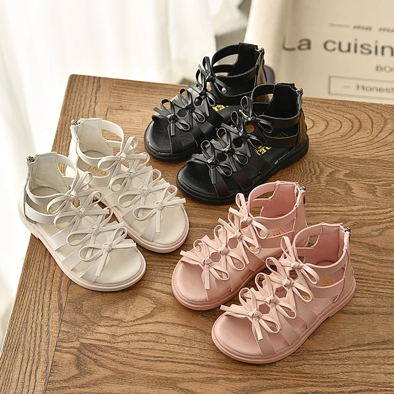 

summer fashion Roman boots High-top girls sandals kids gladiator sandals toddler child sandals girls high quality shoes