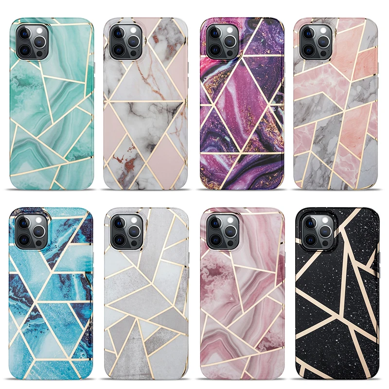 

Wholesale imd marble Shockproof luxury phone Case for iphone 12 pro