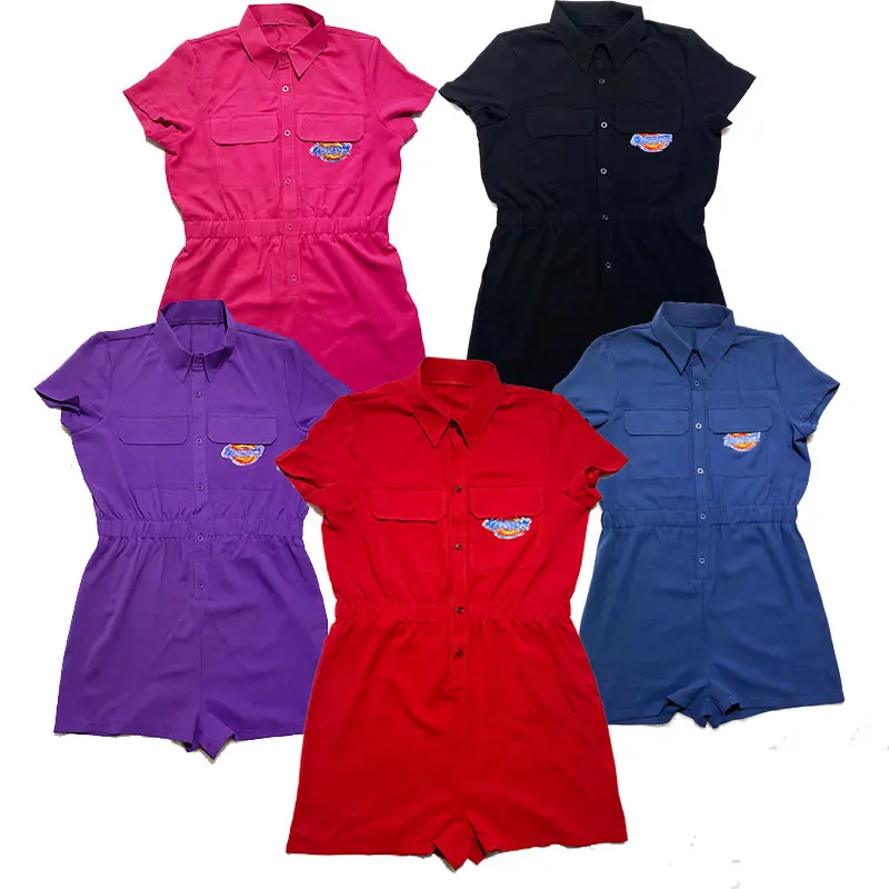 

famous brand clothing women cargo jumpsuit pants romper streetwear dickie jumpsuits with button