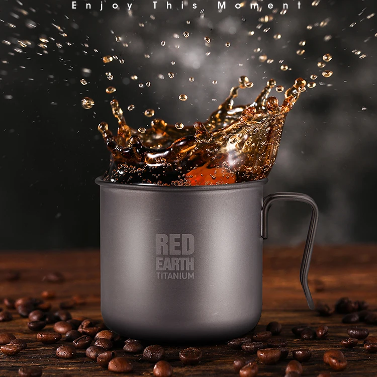 

GiNT 440ml Hot Selling Good Quality Light Weight Titanium Coffee Mug for Drinking Coffee Directly, Customized colors acceptable