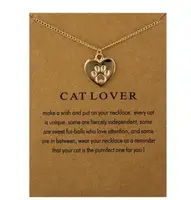 

Fashion Jewelry Reminders Cat Lover Friendship Heart Charm Necklace For Women Christmas Gift Birthday Party Jewelry