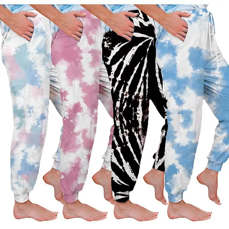 

New Arrival Tie Dye Design Women Pants Sportswear Jogger Clothing Full Length Yoga Pants, Shown