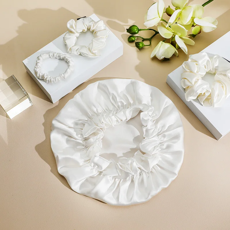 

Personalised private label custom bonnets silk bonnets and edge wraps