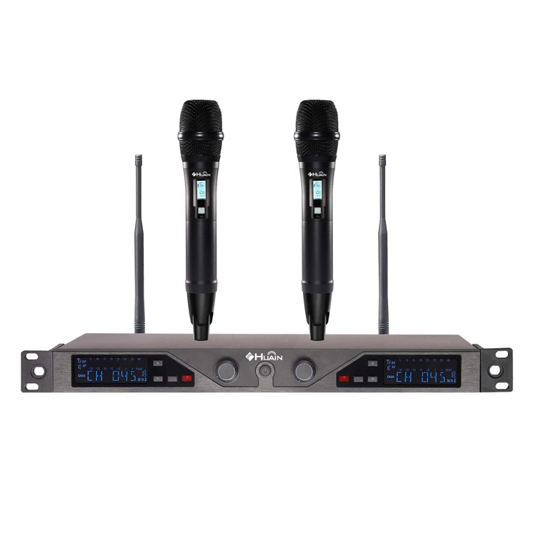 

Wireless Handheld Mics 2 Channel cordless Conference Uhf Wireless Microphone