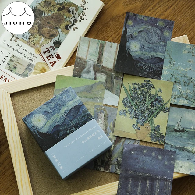 

20pcs/lot Gallery Famous Loose Leaf Memo Pads Minimalist Write Down Points Motor Decal Refrigerator Styling Deco Office JIUMO