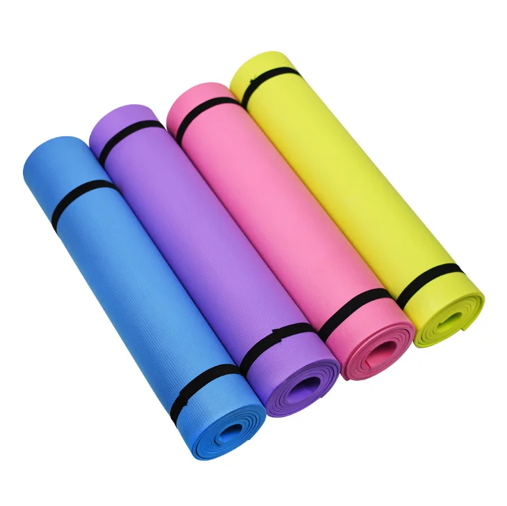 

Wholesale Supplier Tapis Thick Yoga Mat, Cheap No Slip Folding 4mm Thick Eva Extra Large Lines Yoga Mat, Fitness Mat, Purple/blue/pink/black/yellow/green