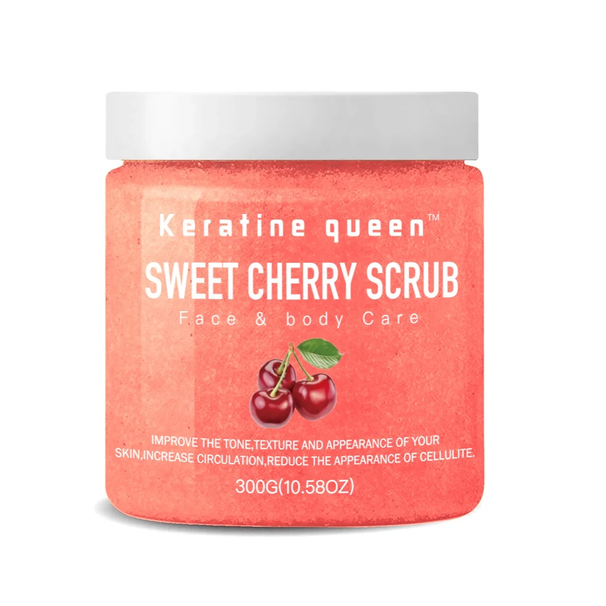 

OEM ODM weetcherry body scrub for care skin to be smooth shiny natural Customized Private Label cherry Body Scrub Bath Wholesale, Orange