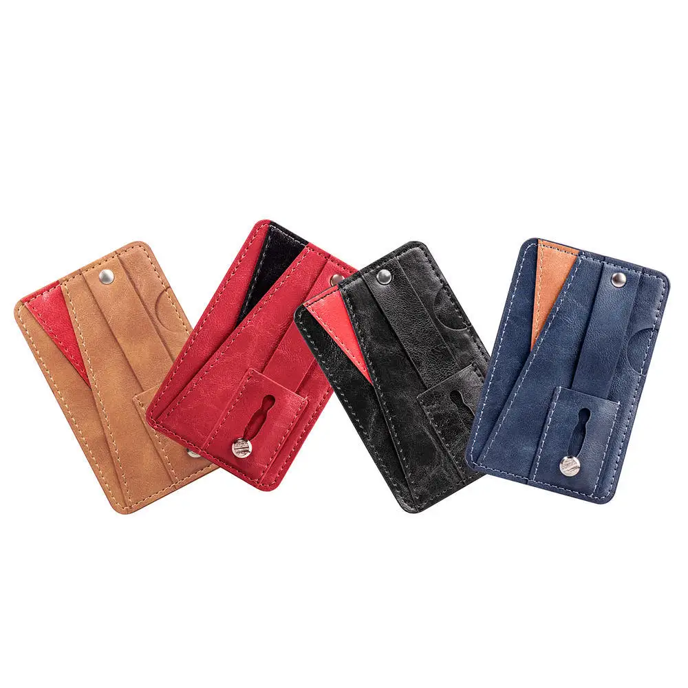 

amazon hottest products diy logo stocks ready mobile phone leather card holder, Black/brown/etc