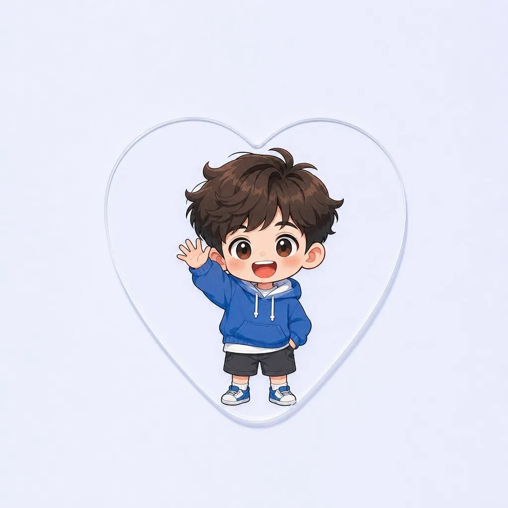 Classic Heart Contour Transparent Card