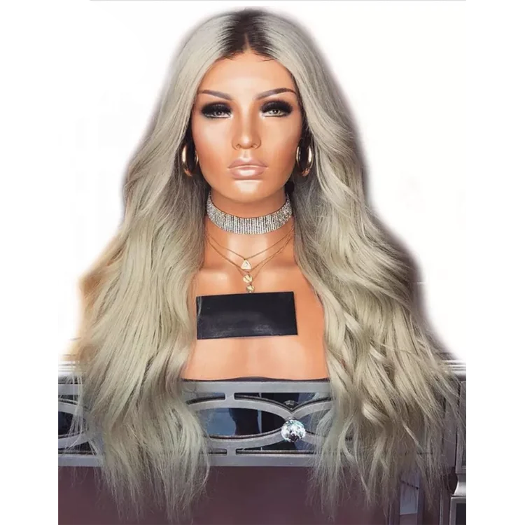 

Ash Blonde Full Lace Wig 250% Density Cuticle Aligned Virgin Cambodian Hair Transparent Swiss Lace 13X6 HD Lace Frontal Wig