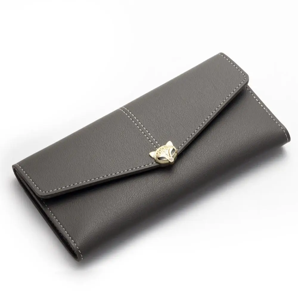 

Women PU Leather Wallet Female Long Purse Hasp and Zipper Card Holders Ladies Money Coin Cluth Bag, Black