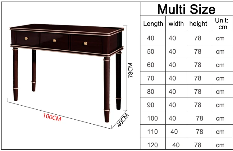 Study Room Furniture Luxury Design Solid Wood Custom Size Study Desk Office Writing Table
