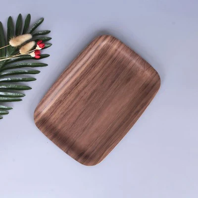 

P774 Solid wood household wooden plate square coffee bread tea tray, Natural