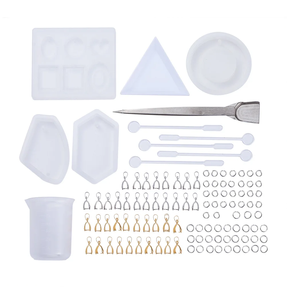 

Pandahall Clear Silicone Molds DIY Pendant Making Kit, Mixed color