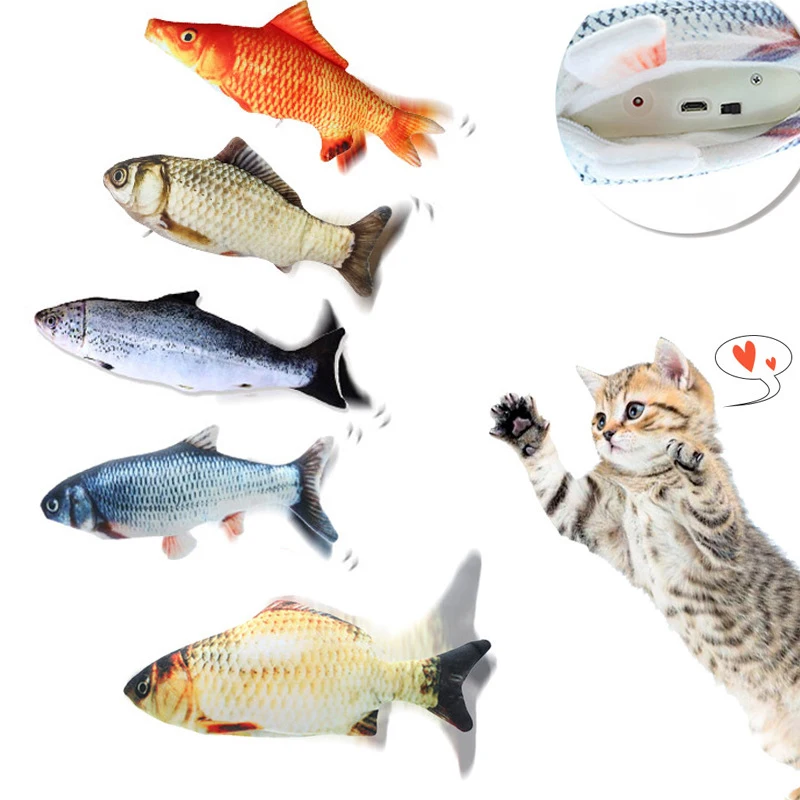 

Pet Interactive Soft Cute Movement Automatic 3d Dancing Moving Electric Cat Fish Toy