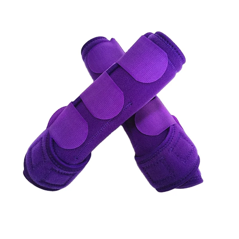 

Durable Neoprene Horse Leg Wraps for Horse Riding Care Equestrian Safety Horse Protection Tendon Boots, Purple