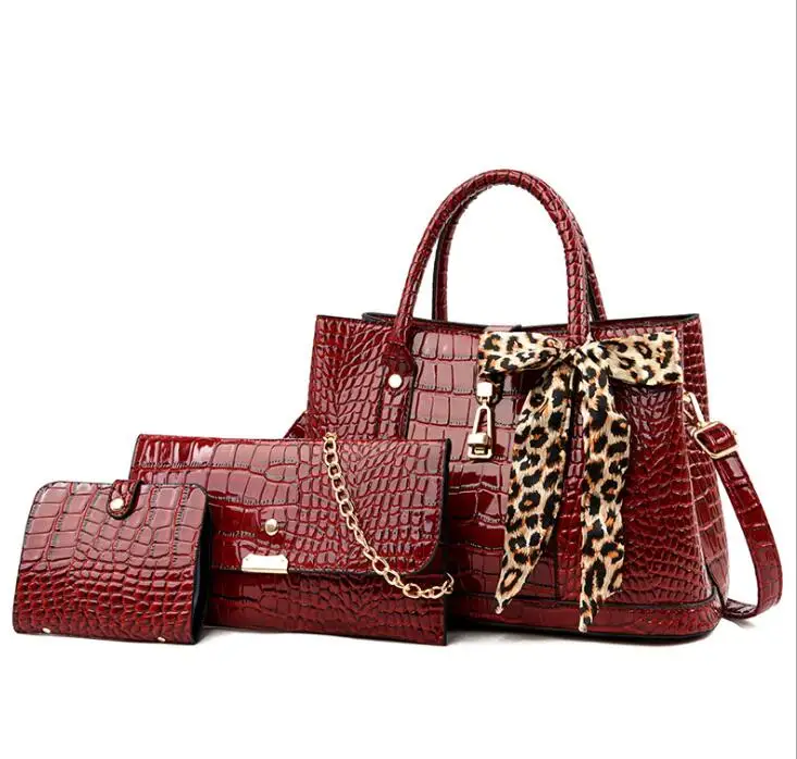 

2021 Fashion Cheap Price Ladies Handbag Women Bag sets PU Handbags 3Pcs in 1 Set