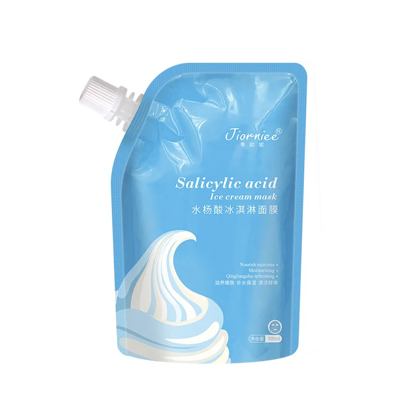 

JIORNIEE Salicylic Acid Ice Cream Mask Fades acne marks Deep Skin Cleaning Shrink Pore Blackhead Remover salicylic acid masque